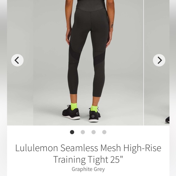 Lululemon Seamless High rise Training leggings Graphite Gray size 4 - Picture 8 of 8